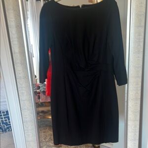 Lauren Ralph Lauren Black Ruched Sheath Dress